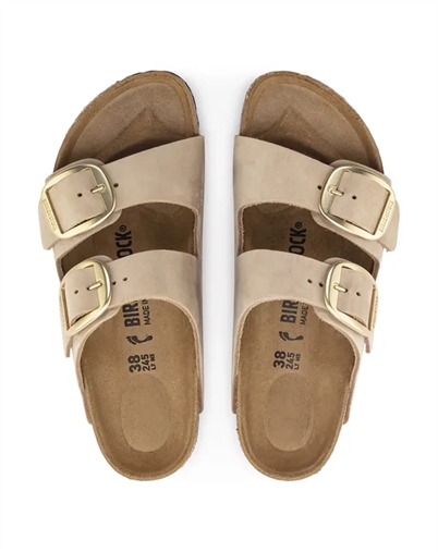 Arizona Big Buckle Nubuck Leather Sandal - Sandcastle - Birkenstock